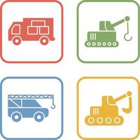 Logistics Car and Lifter Icon vector