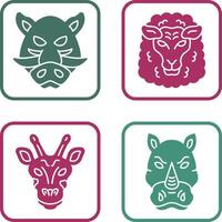 Sheep and Boar Icon vector