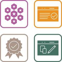 reputaion management and qc passed Icon vector