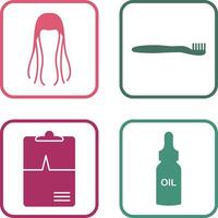 Toothbrush and Hair Icon vector