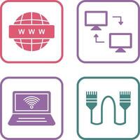 Sharing Systems and World Wide Icon vector