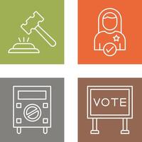 Gavel and Candidate Icon vector