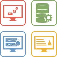 digital marketing and database management Icon vector