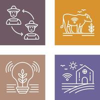 Connect and Cattle Icon vector