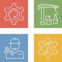 Upgrade and Robotic Arm Icon vector