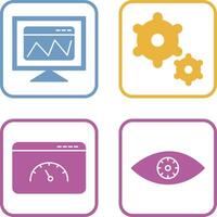 web analysis and preferences Icon vector