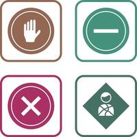 halt and entry prohibited Icon vector