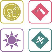 Pressurized cylinder And no drinking Icon vector