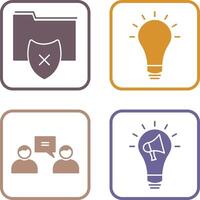 vulnerable folders and innovatives idea Icon vector