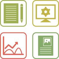 write feedback and computer settings Icon vector
