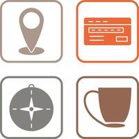 location and credit card Icon vector