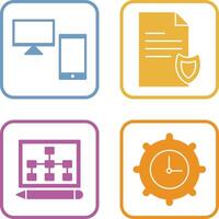 devices and private document Icon vector