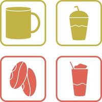 Coffee mug and Frappe Icon vector