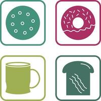 cookie and doughnut Icon vector