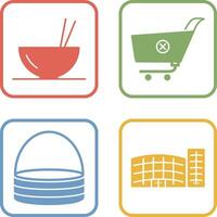 food and cancel order Icon vector