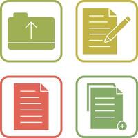 folder and edit document Icon vector