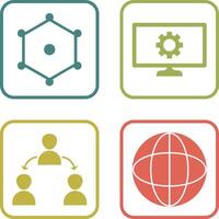 nodes and network setting Icon vector