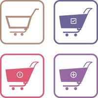empty cart and confirm order Icon vector
