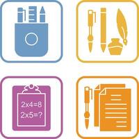 Stationery and Writing Equipment Icon vector