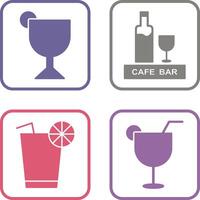 drinks cafe and sherry Icon vector