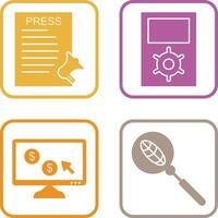 Press Releases and Management Icon vector