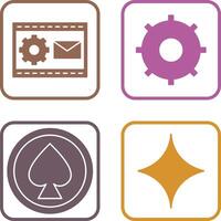 Blogging Service and Setting Icon vector