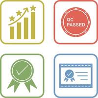 Reputation Management and QC Passed Icon vector