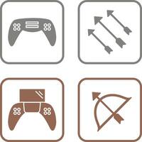 Gaming Console and Arrows Icon vector