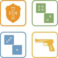 Dice and Shield Icon vector