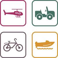 Helicopter and Safari Icon vector