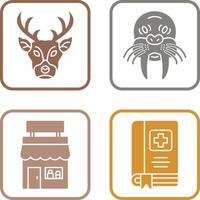 Deer and animal Icon vector