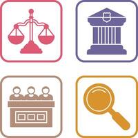 Balance and Courthouse Icon vector