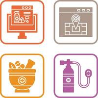 Online store and Locatation Icon vector