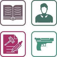 Book and Judge Icon vector