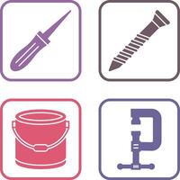 Awl and Screw Icon vector