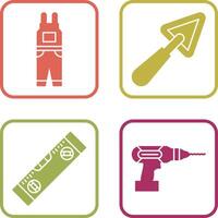 Jumpsuit and Trowel Icon vector