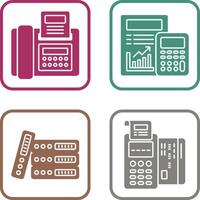 Fax and calculating Icon vector