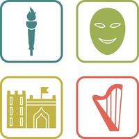 Museum Torch and Ancient Icon vector