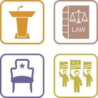 Podium and Law Icon vector