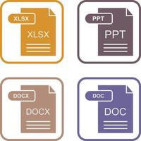 XLSX and PPT Icon vector