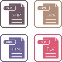 PHP and Java Icon vector