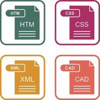 HTM and CSS Icon vector