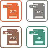 ZIP and RAR Icon vector