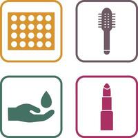 Colored Palette and Comb Icon vector