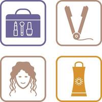 Cosmetics and Straightener Icon vector