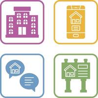 Apartment and Application Icon vector