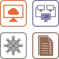 Cloud Systems and Connected Icon vector