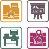 Folder and Presentation Icon vector