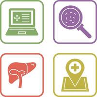 Laptop and Analytics Icon vector