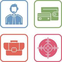 Customer Support and Wallet Icon vector